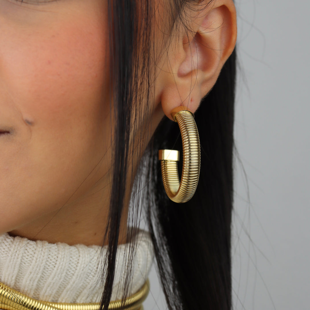 Aretes Eleny - hoops - omega - oro o plata