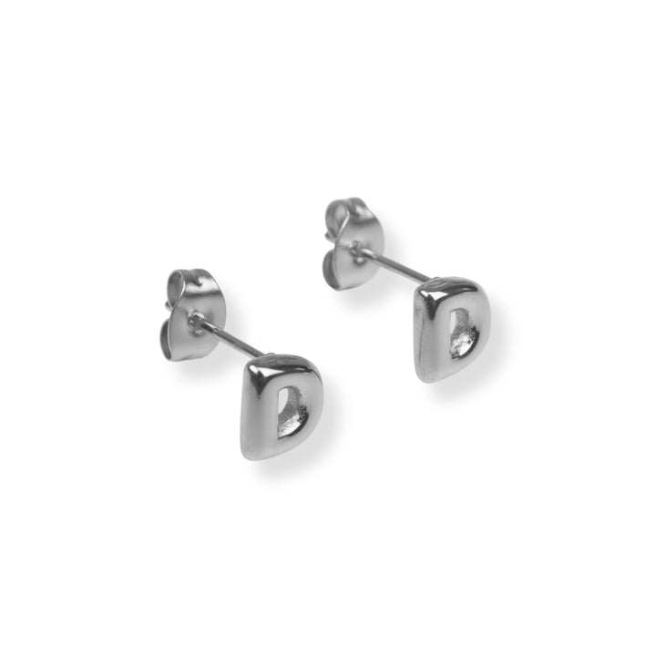 Aretes con inicial nuevo - dormilonas -  letras A a Z - oro o plata