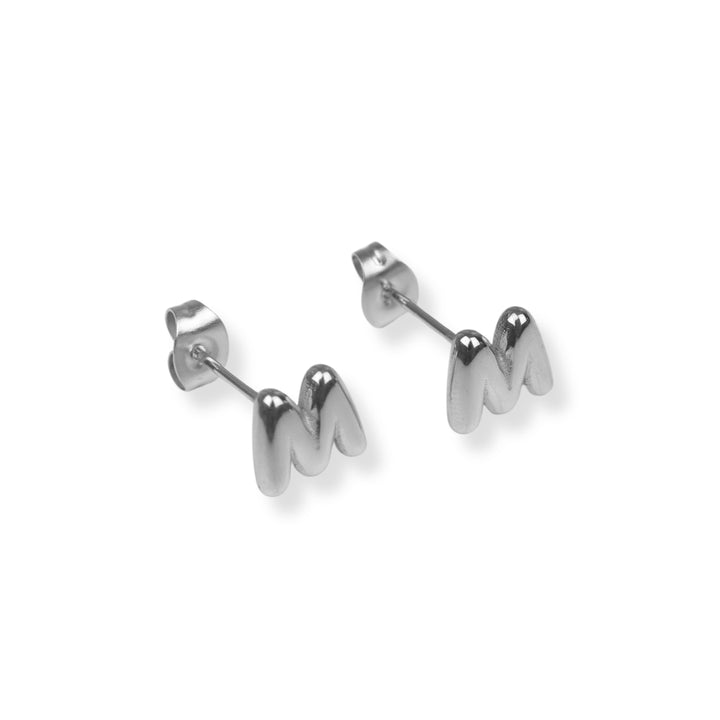 Aretes con inicial nuevo - dormilonas -  letras A a Z - oro o plata