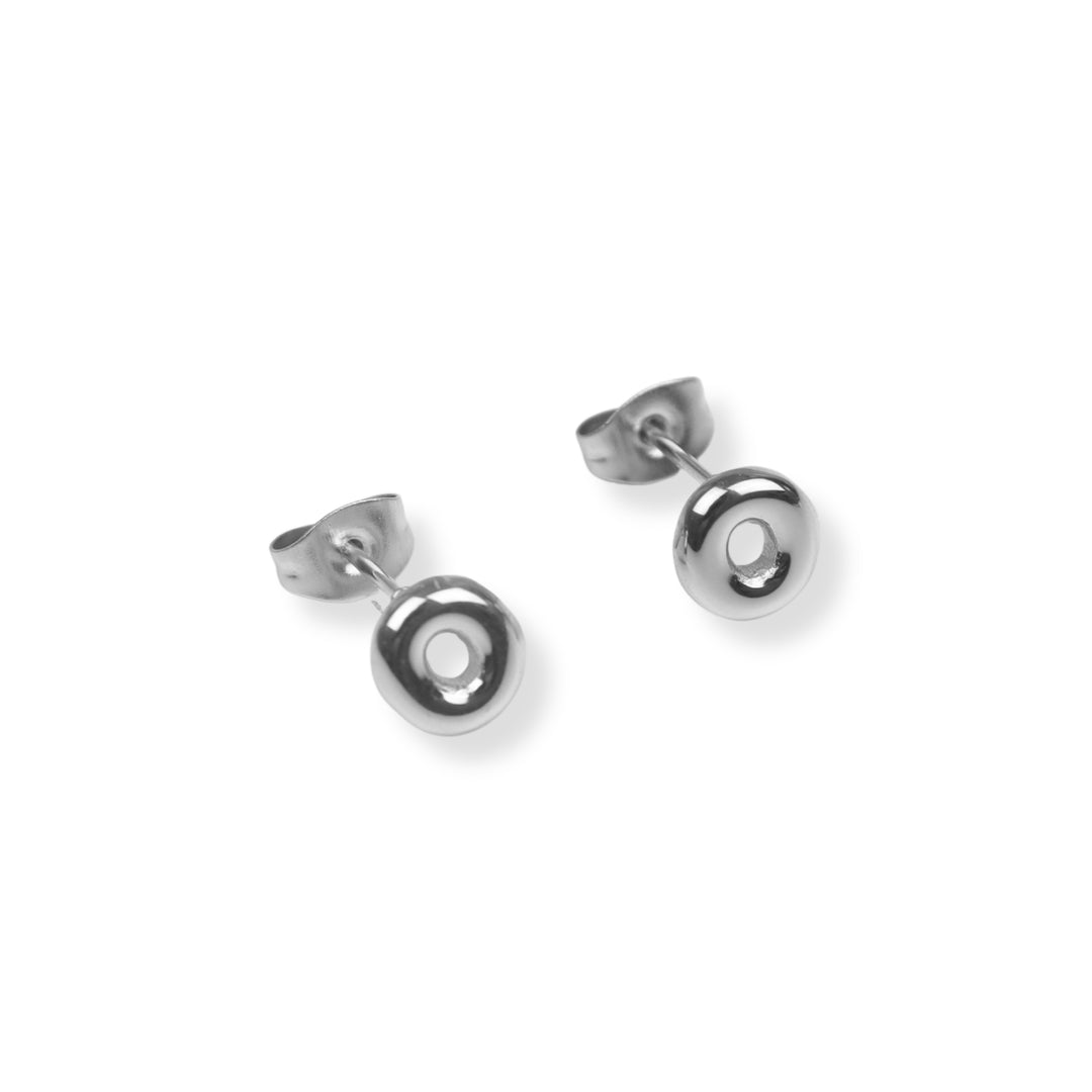 Aretes con inicial nuevo - dormilonas -  letras A a Z - oro o plata