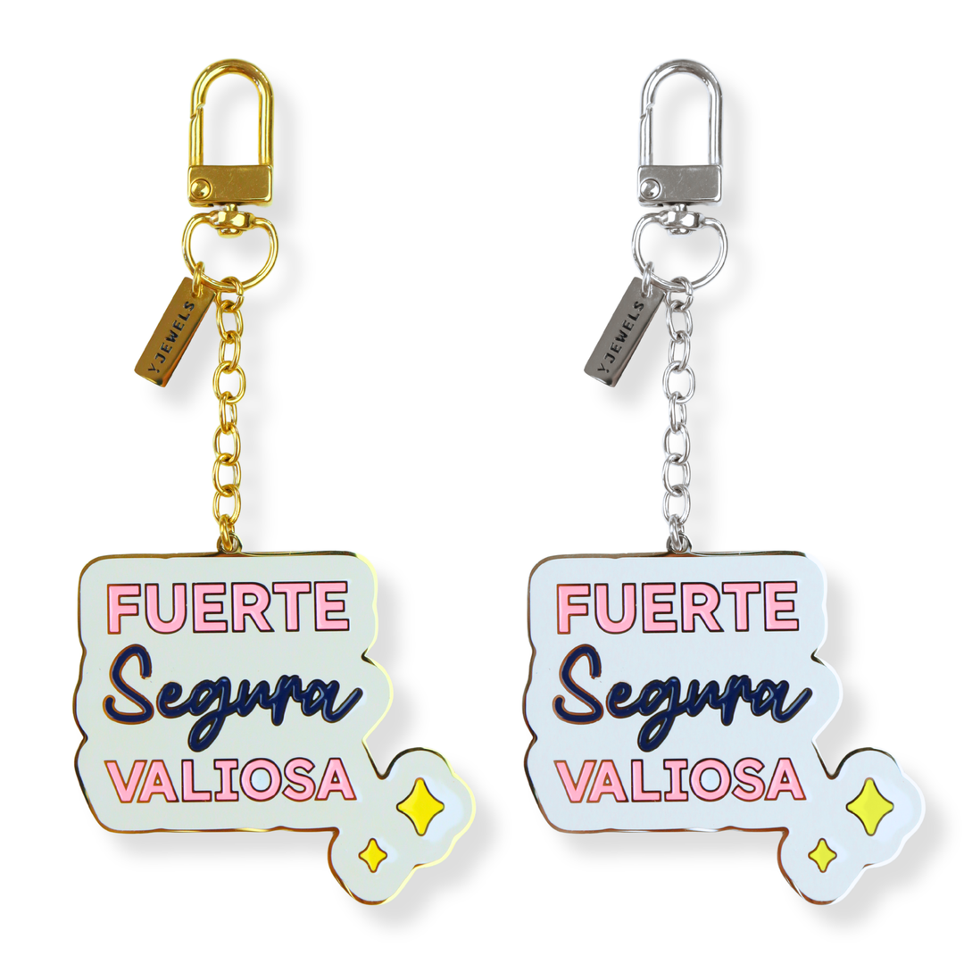 Charm de cartera Fuerte, Segura, Valiosa - Stainless Steel - oro o plata