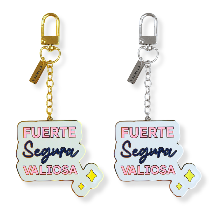 Charm de cartera Fuerte, Segura, Valiosa - Stainless Steel - oro o plata