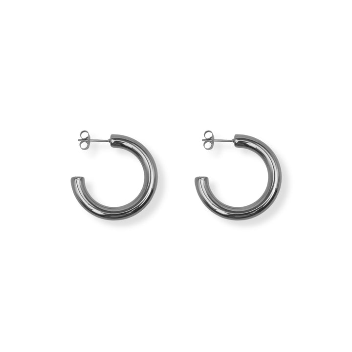 Aretes Evelyn - hoops clásicos - difentes tamaños - oro o plata - 1 par