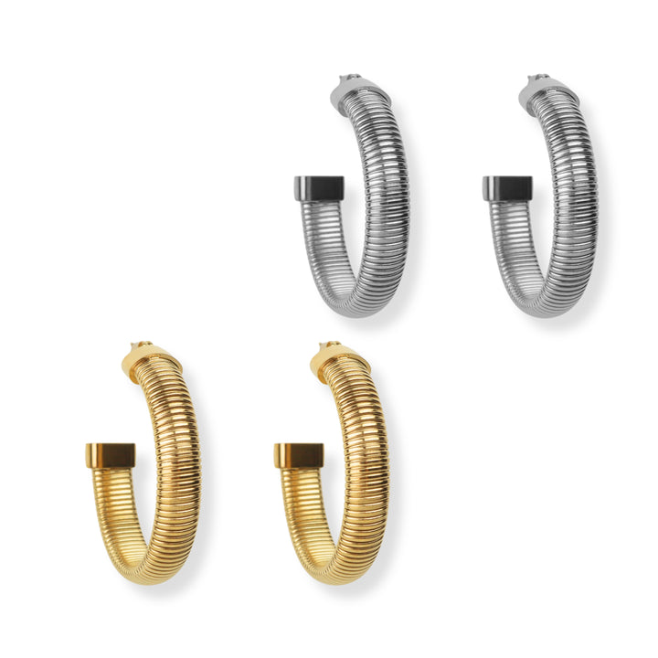 Aretes Eleny - hoops - omega - oro o plata