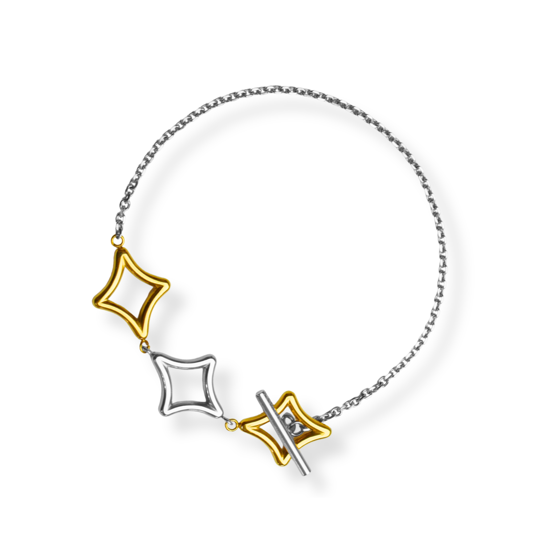 Pulsera Línea Exclusiva de Y - cierre multinivel OT exclusivo  - oro, plata o doble tono