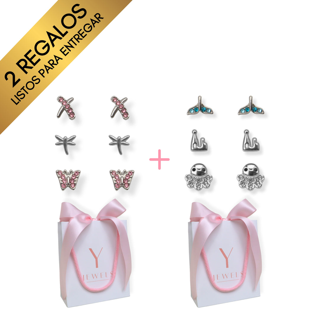 Bundle de 2 regalos de mini studs - oro o plata