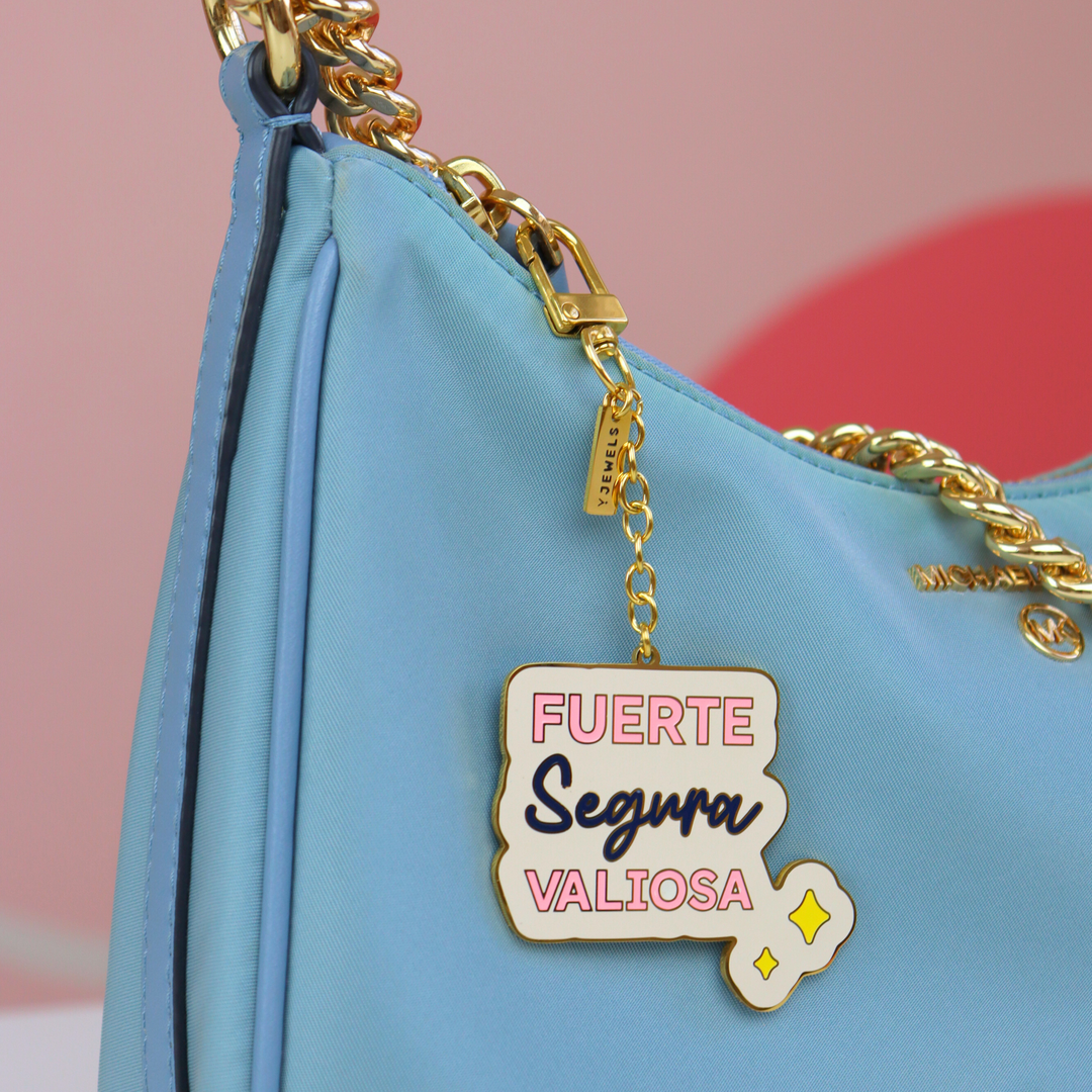 Charm de cartera Fuerte, Segura, Valiosa - Stainless Steel - oro o plata