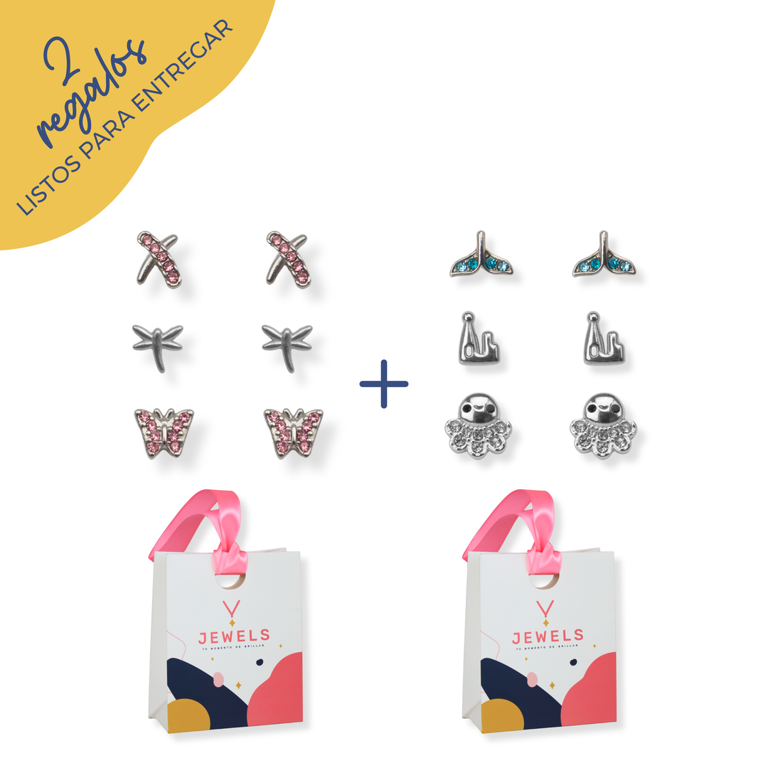 Bundle de 2 regalos de mini studs - oro o plata