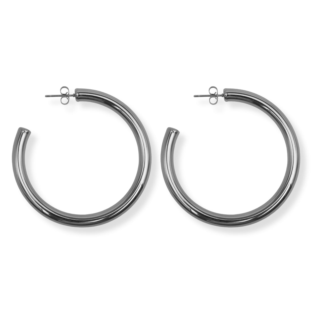 Aretes Evelyn - hoops clásicos - difentes tamaños - oro o plata - 1 par