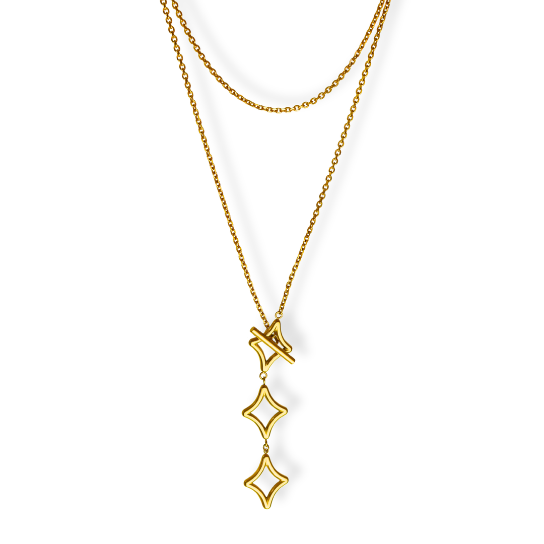 Collar Línea Exclusiva de Y - versátil - cierre OT exclusivo  - oro, plata o doble tono