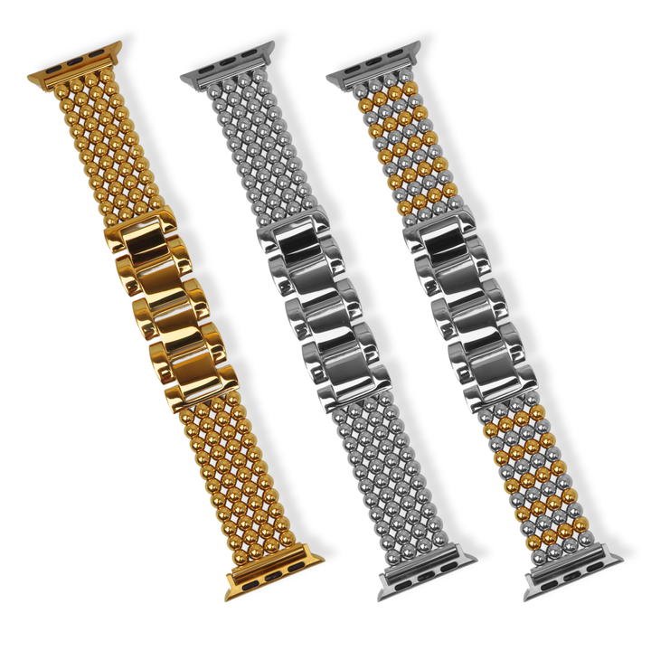 Correa Apple Watch Gabriela - bolitas - Oro, Plata, Doble tono - 1 pieza