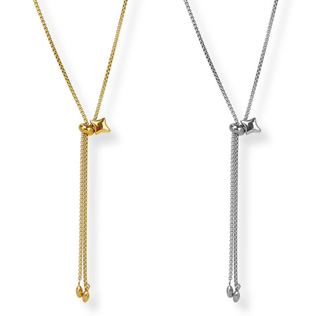 Collar Línea Exclusiva de Y - 1 charm - ajustable - varias maneras de uso - oro o plata
