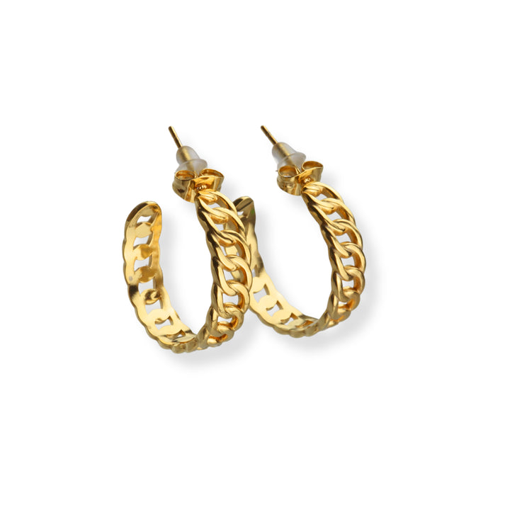 Aretes Luz - hoops estilo cadena