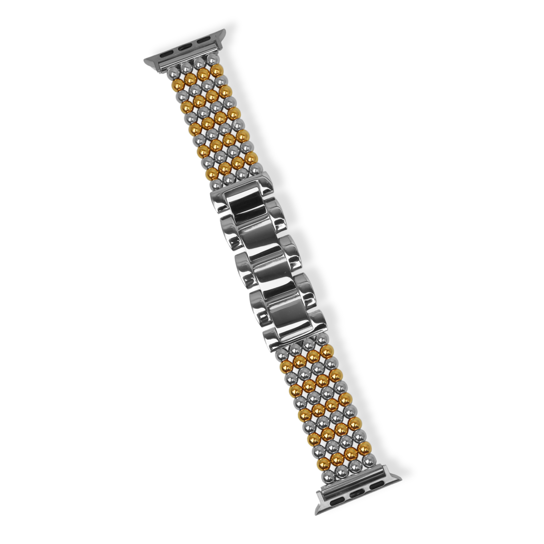 Correa Apple Watch Gabriela - bolitas - Oro, Plata, Doble tono - 1 pieza