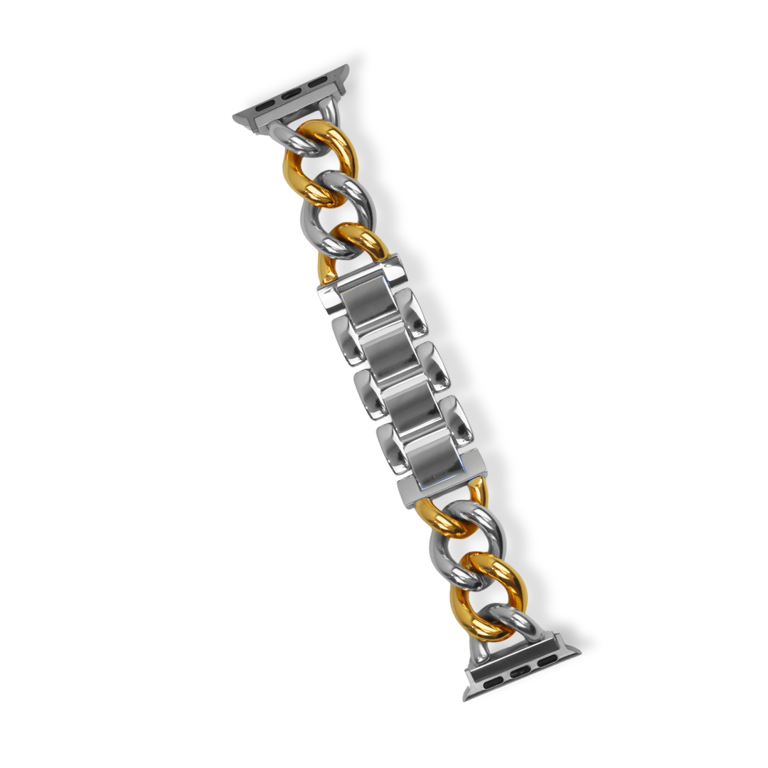 Correa Apple Watch Paulina - cadena - Oro, Plata, Doble tono- 1 pieza