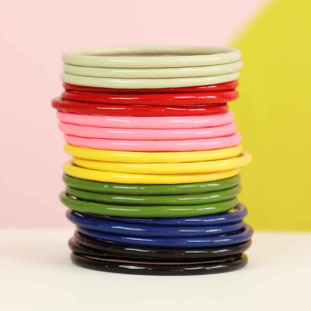 Bangles Iza Esmaltados Línea Exclusiva de Y - diferentes tamaños - 3pcs