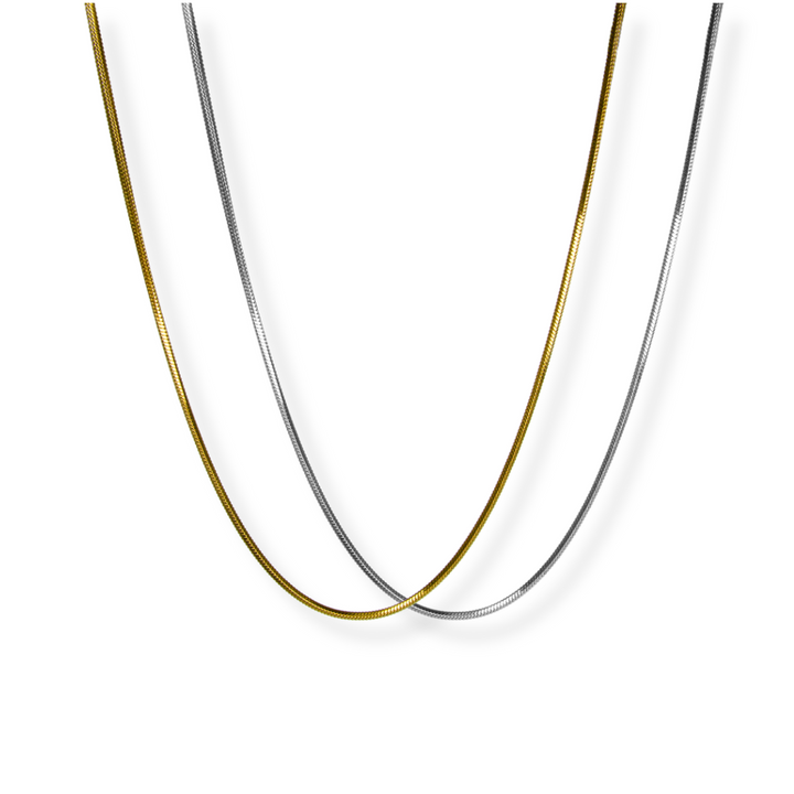 Collar snake chain delgado 1.5mm - oro o plata - hombre