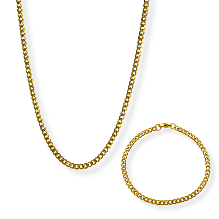 Conjunto 2 piezas - clásico 3mm - oro o plata - hombre