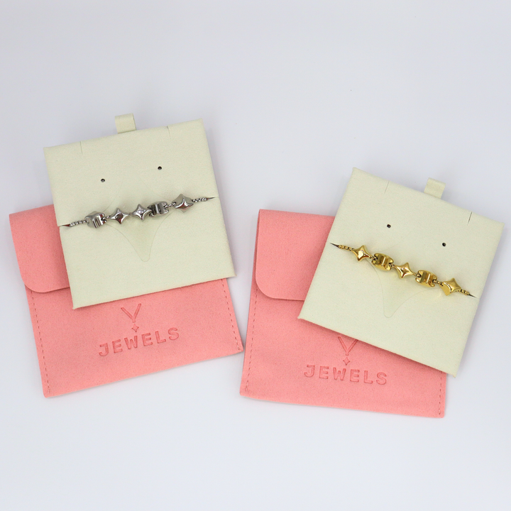 Pulsera Línea Exclusiva de Y - 5 charms - ajustable - oro o plata