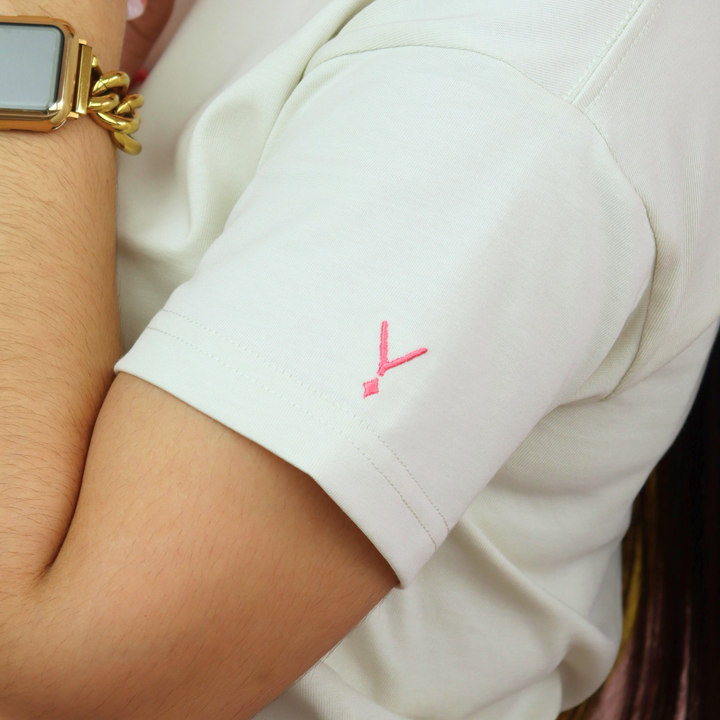 Camisa Fuerte, Segura, Valiosa - beige - bordado - S, M, L, XL - corre pequeña