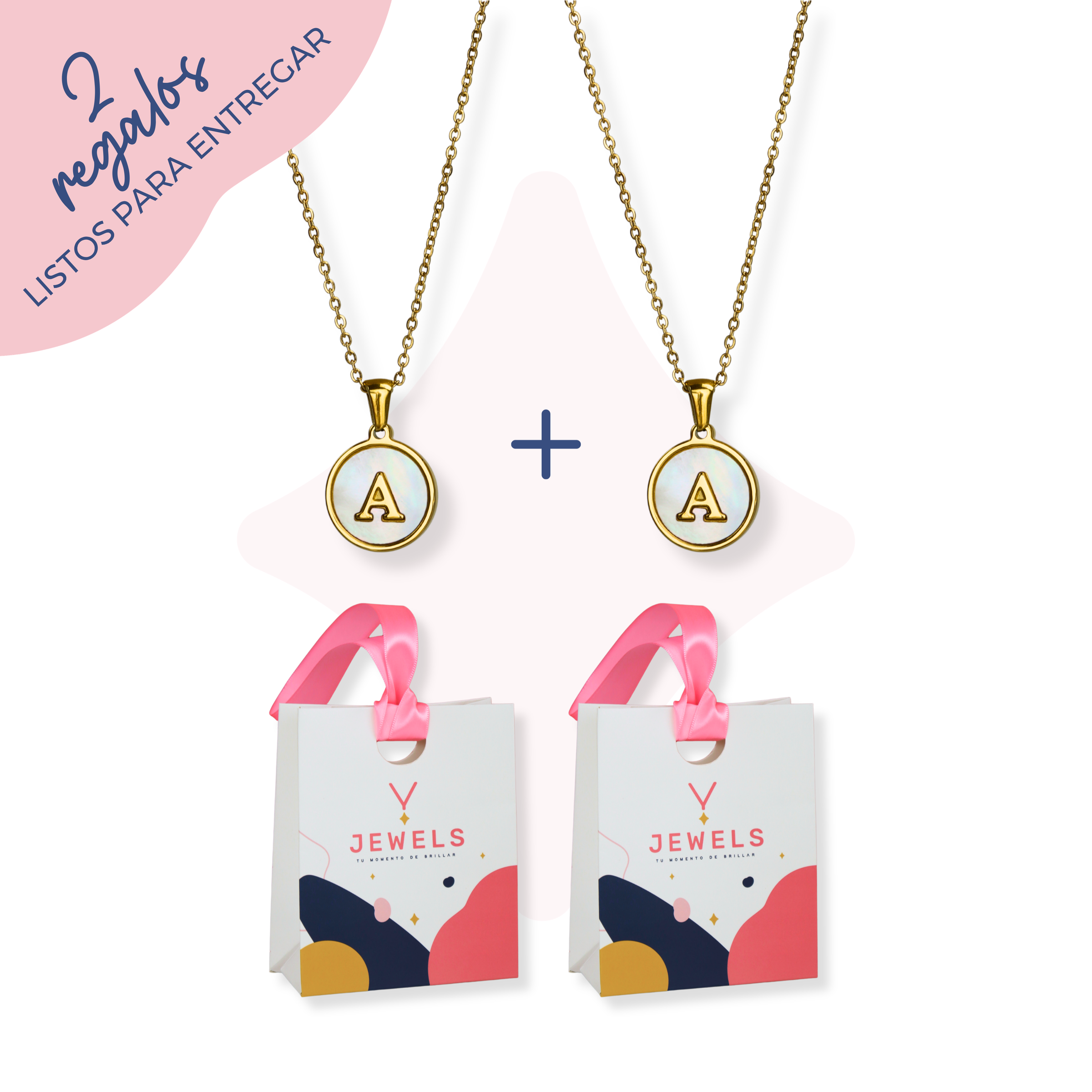 Bundle 2 regalos - Collares de inicial oro