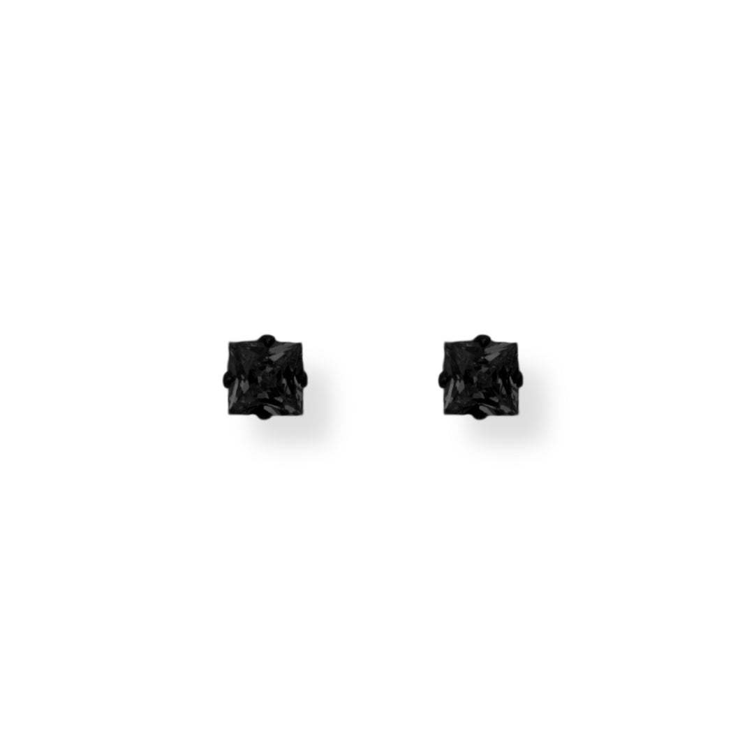 Aretes diamante - mini - oro, plata o negro - unisex - 1 par