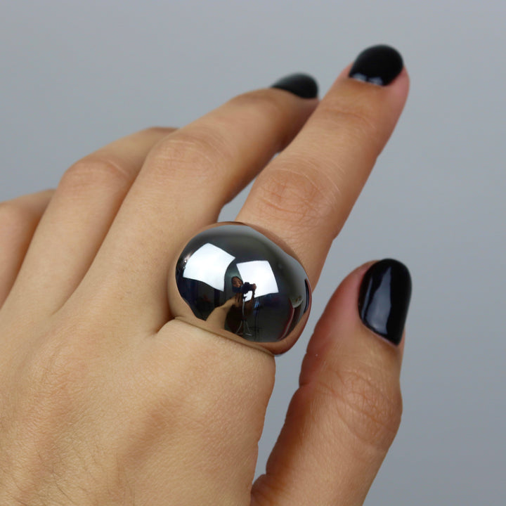 Sortija Lorna - esfera -  size  6 a 8 - oro o plata