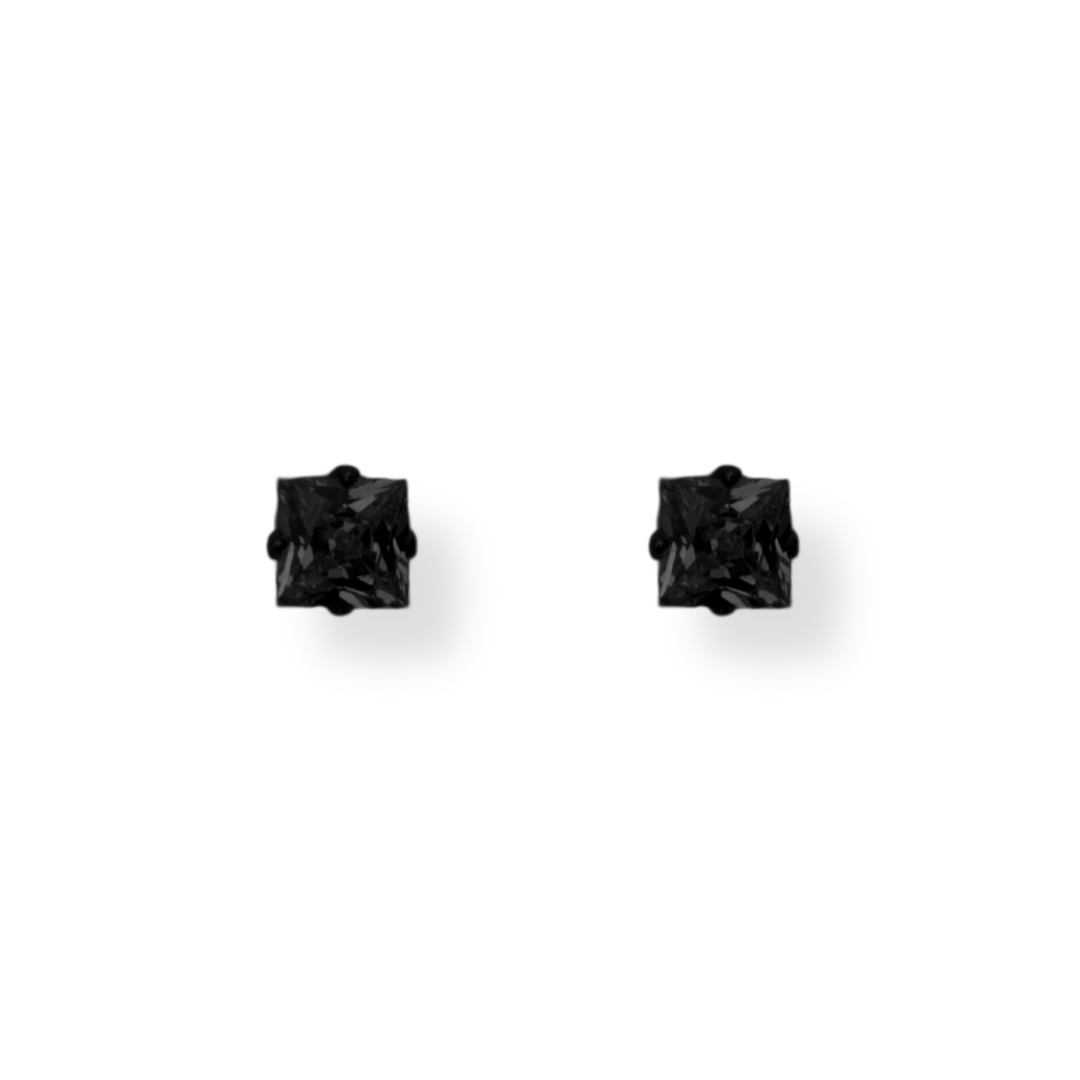 Aretes diamante - mini - oro, plata o negro - unisex - 1 par