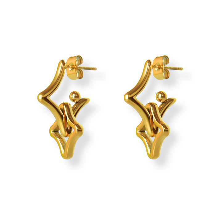 Aretes Línea Exclusiva de Y -  Dangle studs - oro, plata o doble tono