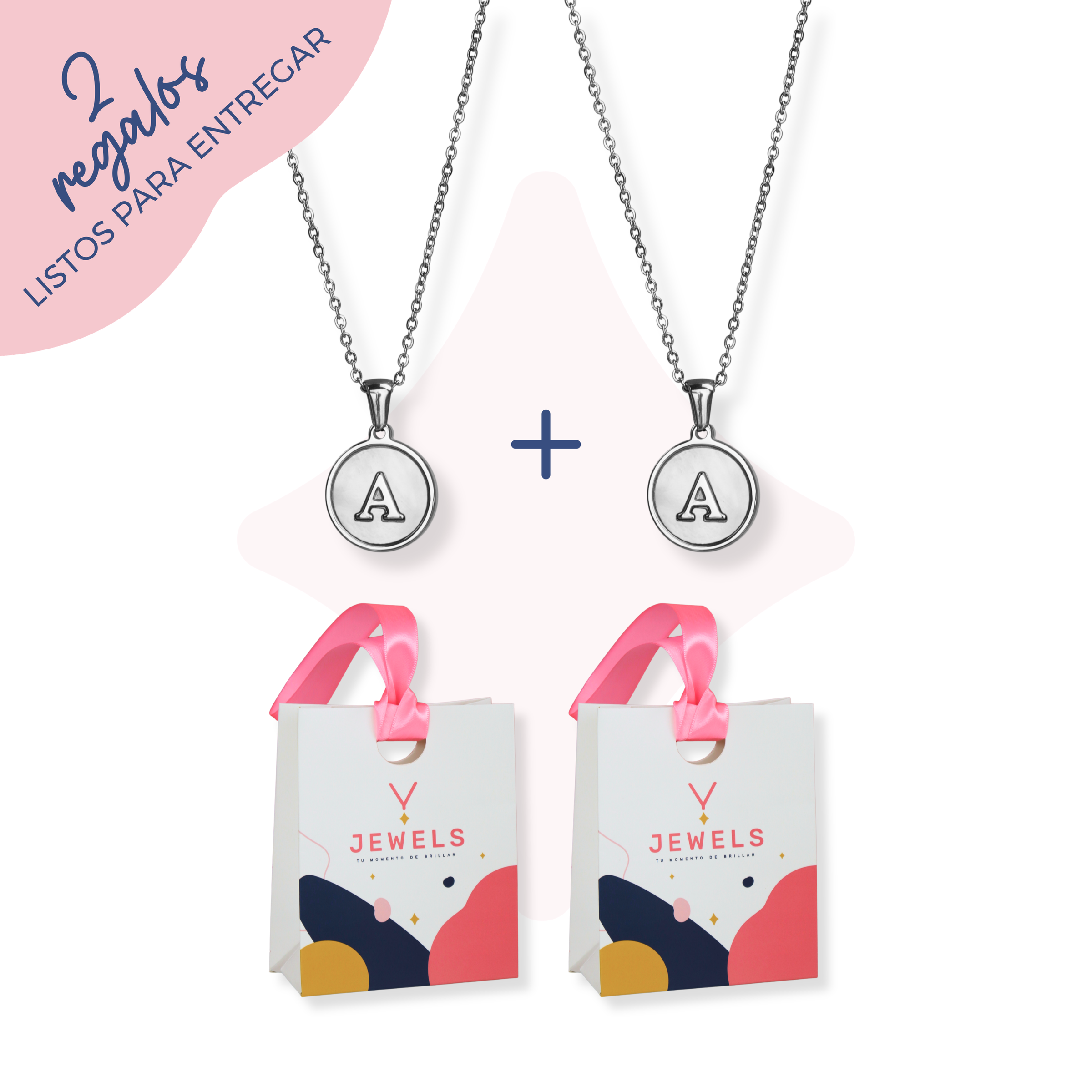 Bundle 2 regalos - Collares de inicial plata