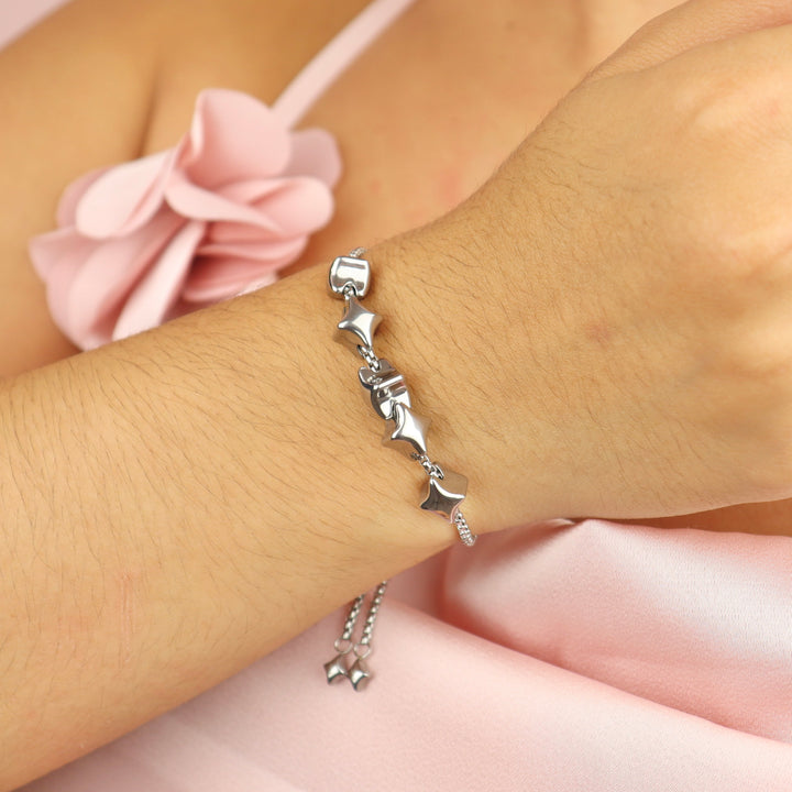 Pulsera Línea Exclusiva de Y - 5 charms - ajustable - oro o plata