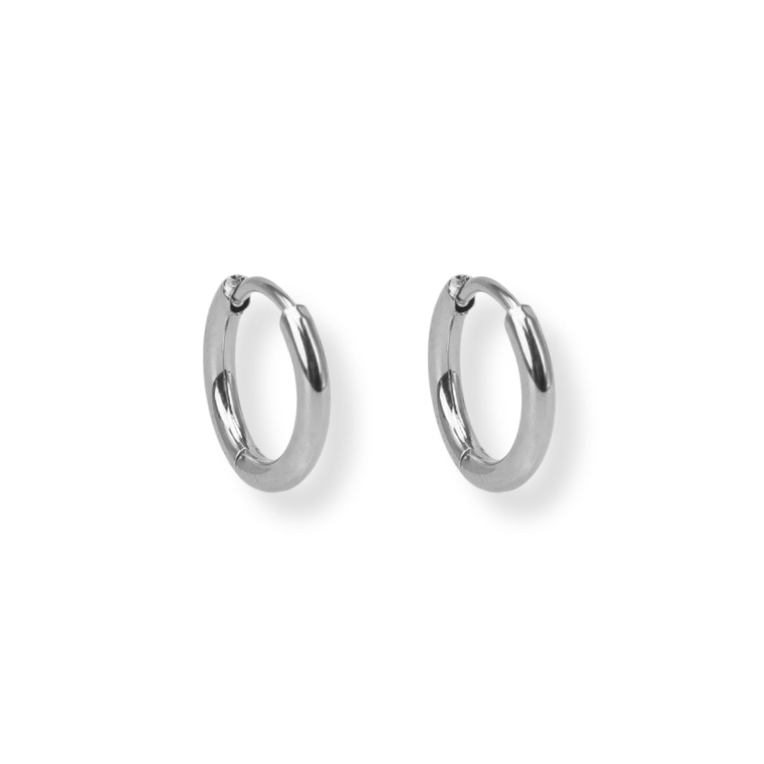 Aretes hoops - oro o plata - unisex - 1 par