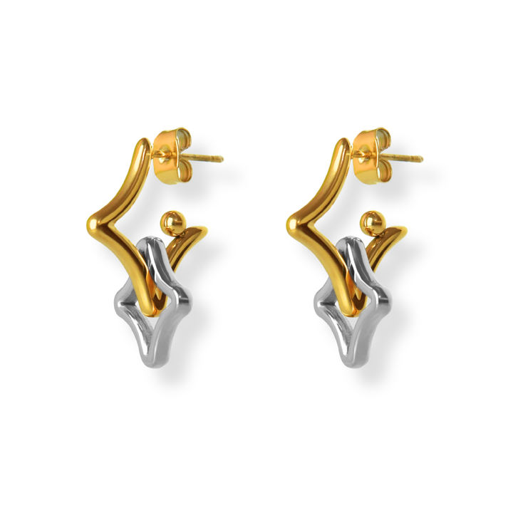 Aretes Línea Exclusiva de Y -  Dangle studs - oro, plata o doble tono