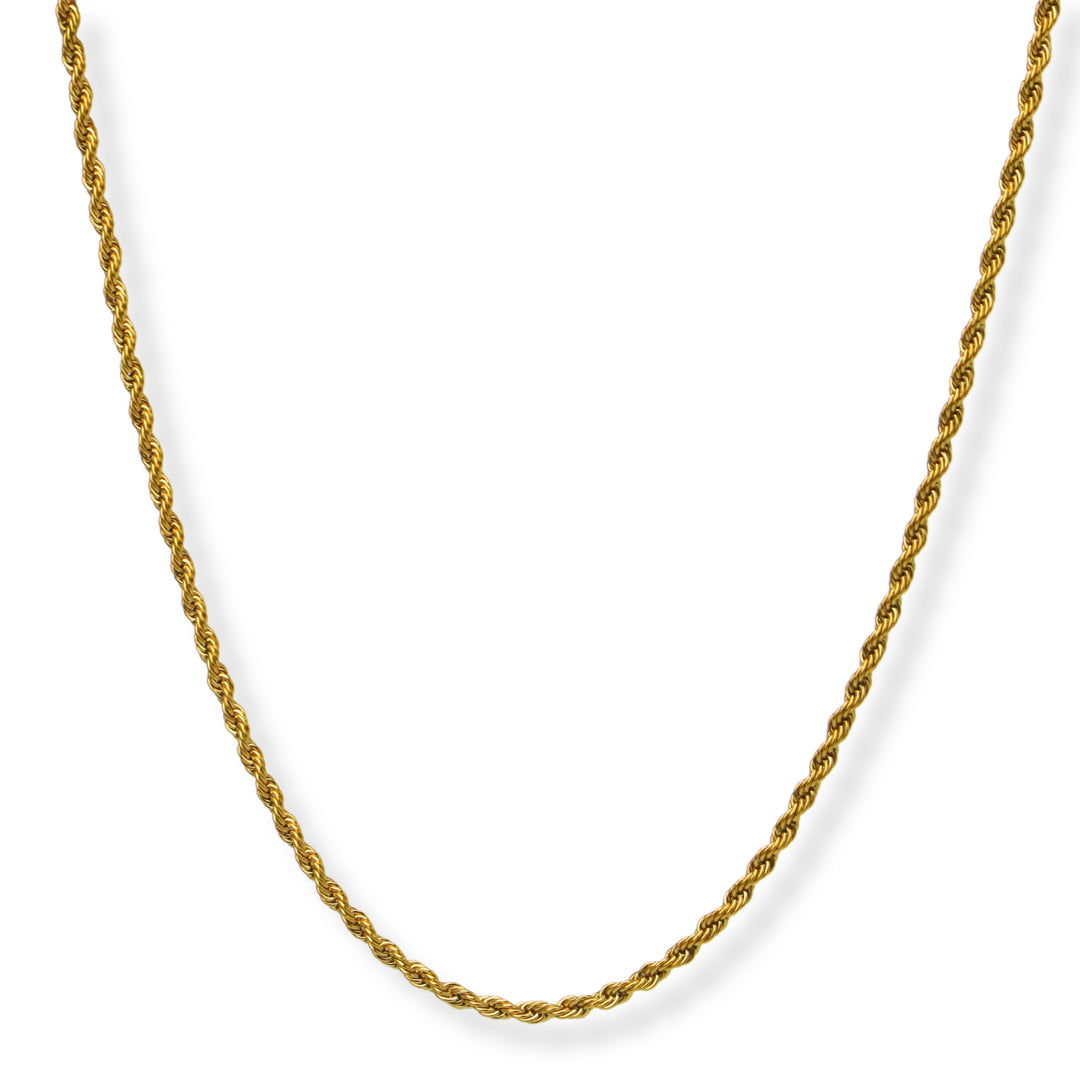 Collar rope chain - oro o plata - hombre