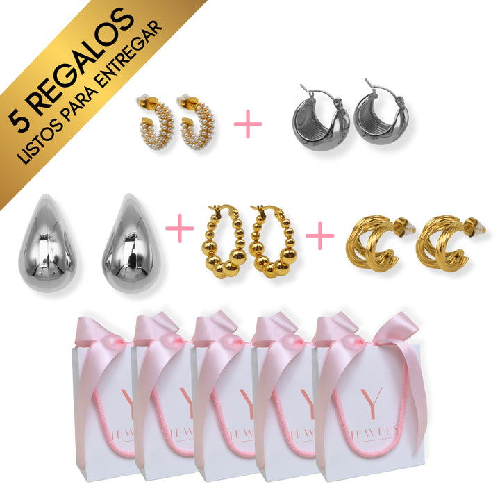 Bundle 5 regalos de aretes