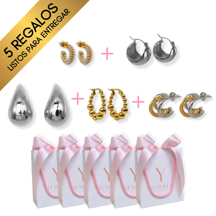 Bundle 5 regalos de aretes