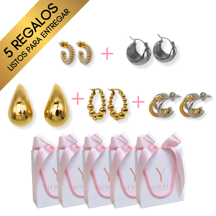 Bundle 5 regalos de aretes