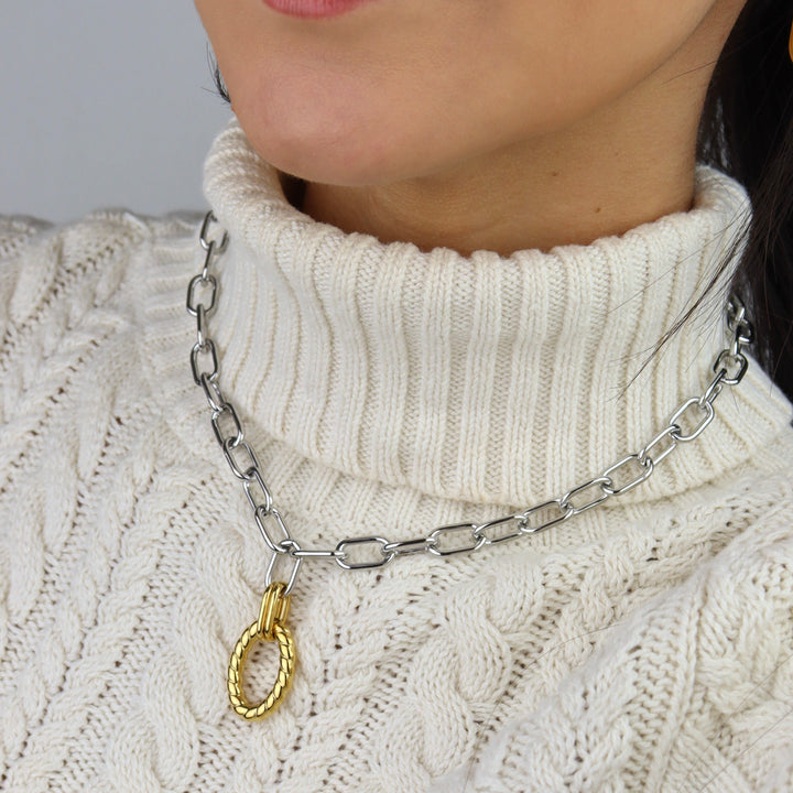 Collar Dayna - eslabones - doble tono