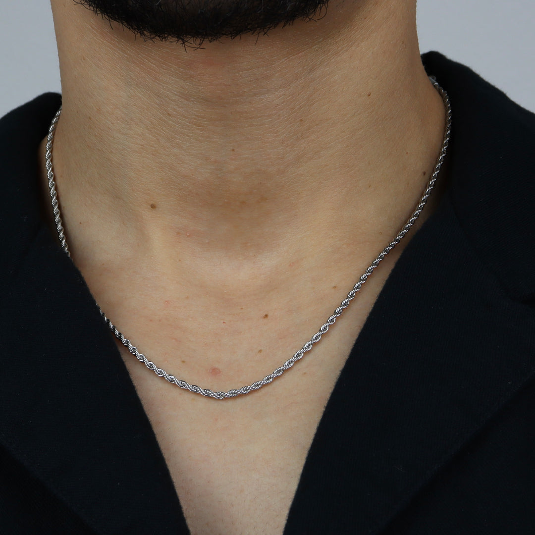 Collar rope chain - oro o plata - hombre