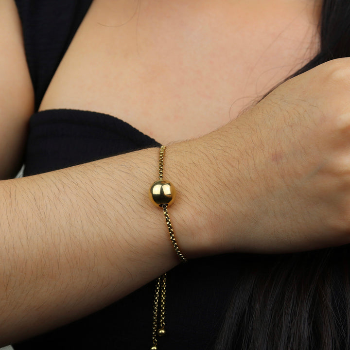 Pulsera Adelaida - bolita - ajustable - oro o plata