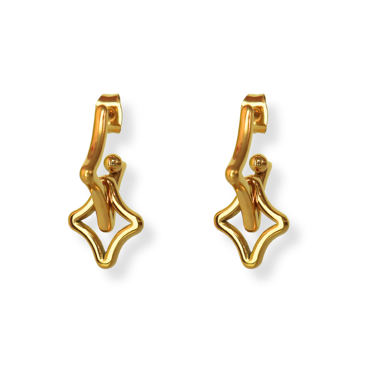 Aretes Línea Exclusiva de Y -  Dangle studs - oro, plata o doble tono