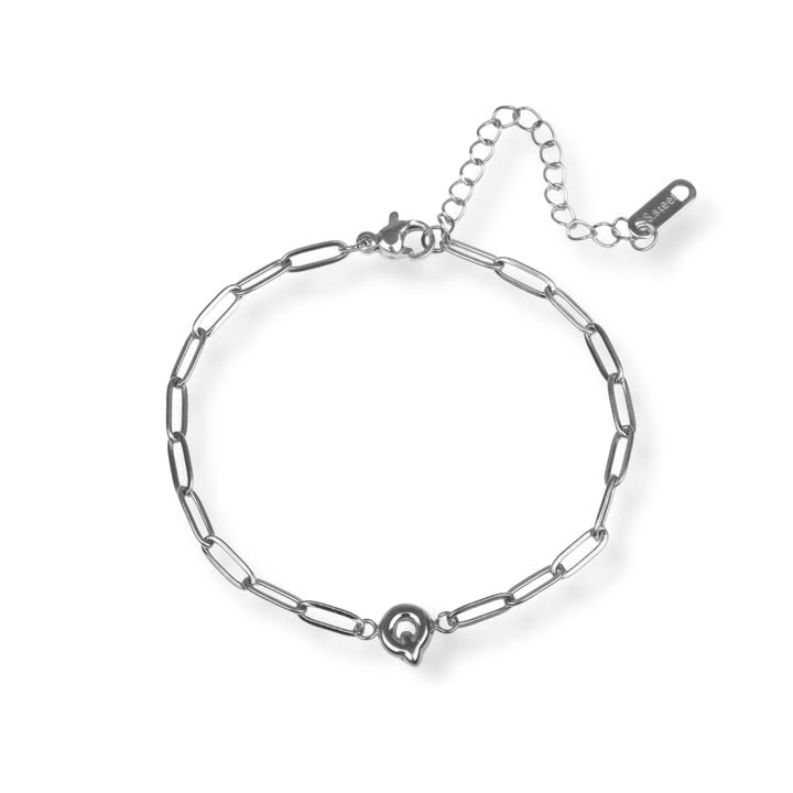 Pulsera con inicial nueva - letras A a Z - oro o plata