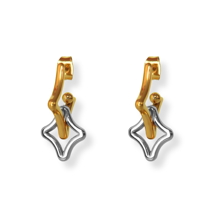 Aretes Línea Exclusiva de Y -  Dangle studs - oro, plata o doble tono