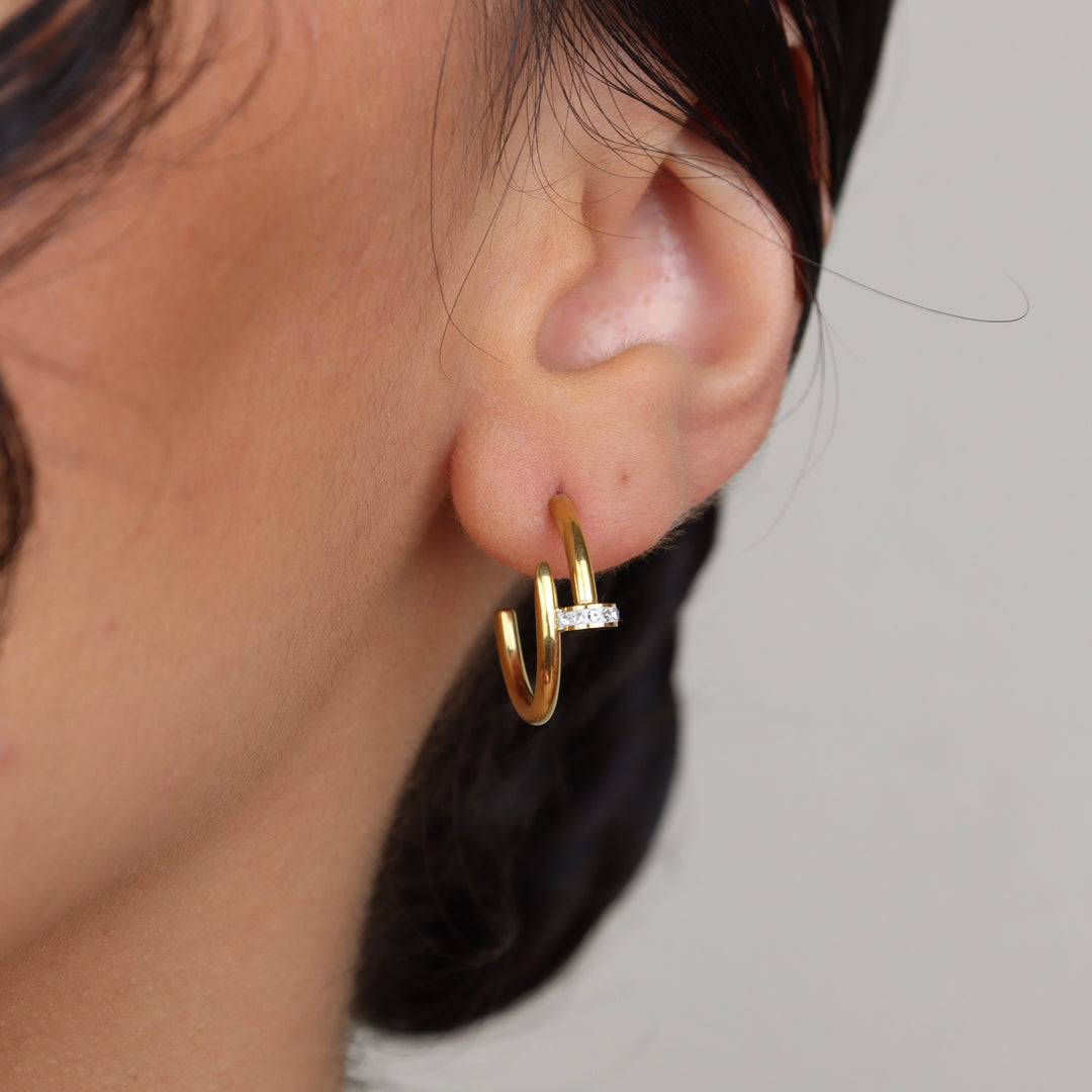 Aretes Aidaris - clavo - oro