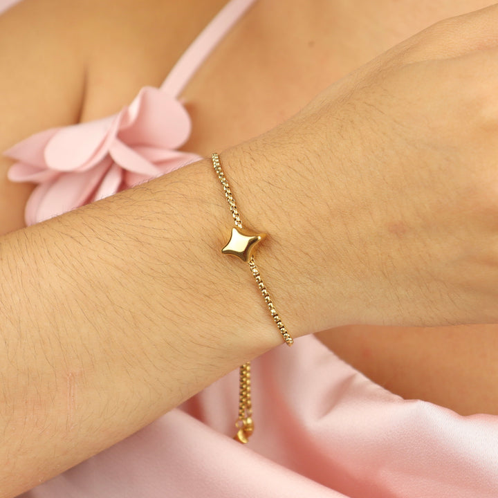 Pulsera Línea Exclusiva de Y - 1 charm - ajustable - oro o plata