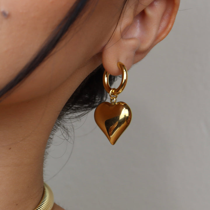 Aretes Jaydee - corazón - oro o plata