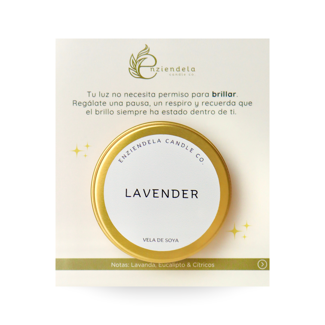 Mini Vela de Lavanda de Enziendela GRATIS