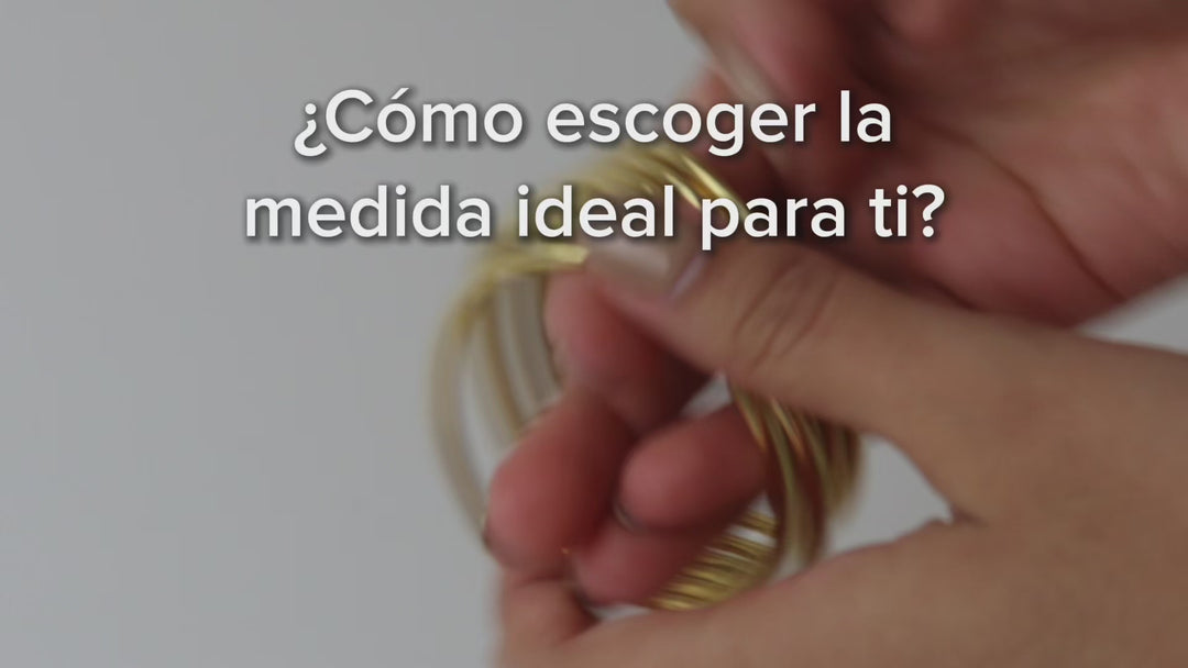 Bangles Iza - sólidas y lisas - oro o plata - diferentes tamaños - 7pcs