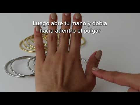 Bangles Iza - sólidas y lisas - oro o plata - diferentes tamaños - 7pcs